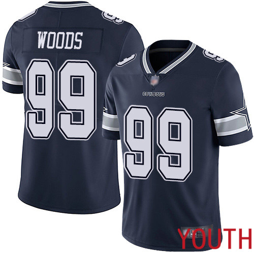 Youth Dallas Cowboys Limited Navy Blue Antwaun Woods Home 99 Vapor Untouchable NFL Jersey